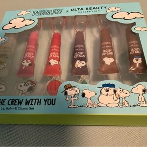 Peanuts x Ulta Beauty 12 piece Lip balm and Charm Set New